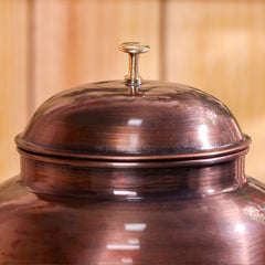 Copper Premium Water Dispenser with Glass & Stand (12 Inch)