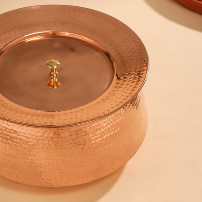Copper Handi With Lid