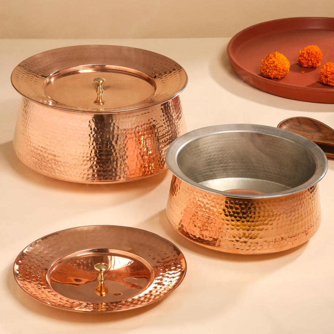 Copper Handi With Lid