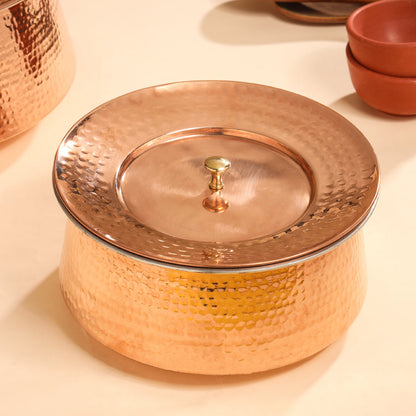 Copper Handi With Lid