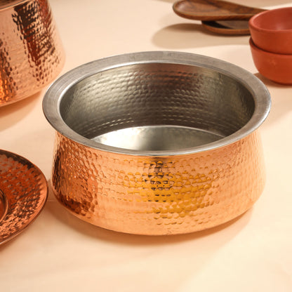 Copper Handi With Lid