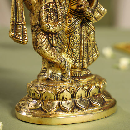 Brass Radha Krishna Idol (7 Inch)