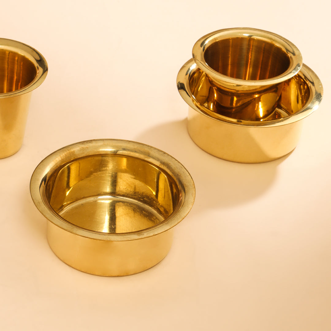 Brass Coffee Davara Pair (2.5 Inch)