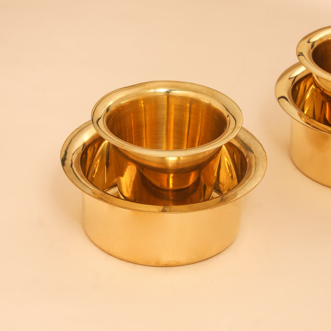 Brass Coffee Davara Pair (2.5 Inch)