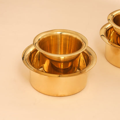 Brass Coffee Davara Pair (2.5 Inch)