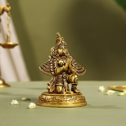 Brass Sitting Garuda Idol (5.5 Inch)