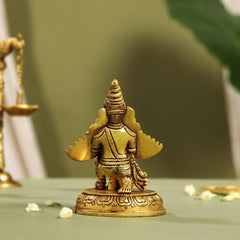 Brass Sitting Garuda Idol (5.5 Inch)