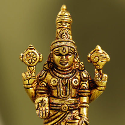 Brass Tirupati Balaji/Venkateshwar Idol Table Top