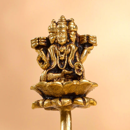Brass Superfine Vishnu On Sheshnaag Statue (3 Inch)
