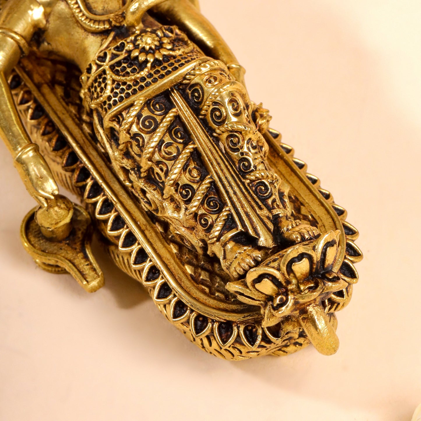 Brass Superfine Vishnu On Sheshnaag Statue (3 Inch)