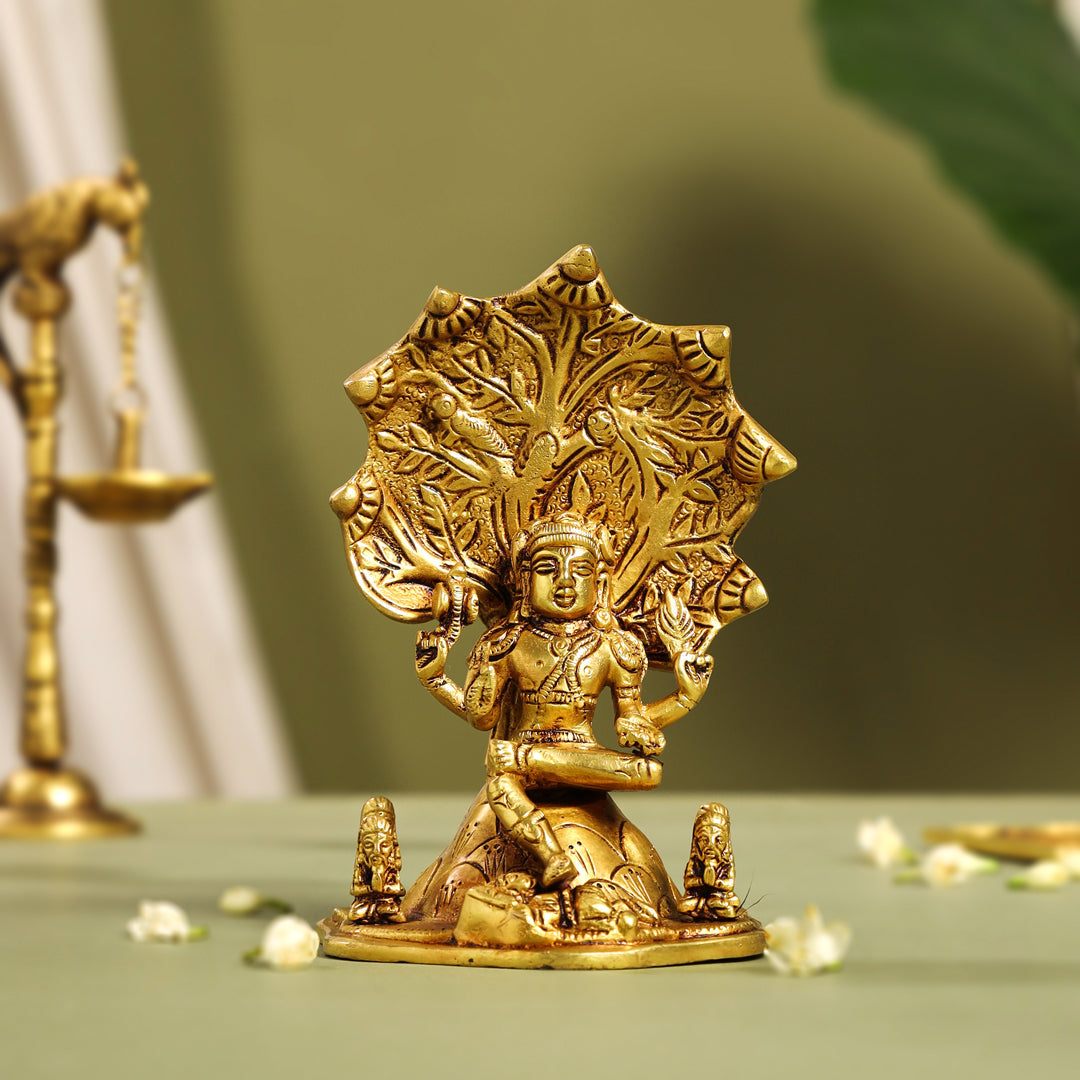 Brass Dakshinamurti Idol (6.5 Inch)