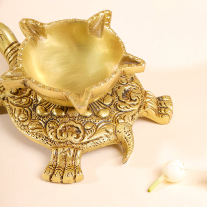 Brass Tortoise Oil Diya (2 Inch)