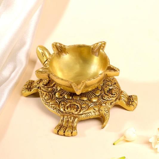 Brass Tortoise Oil Diya (2 Inch)