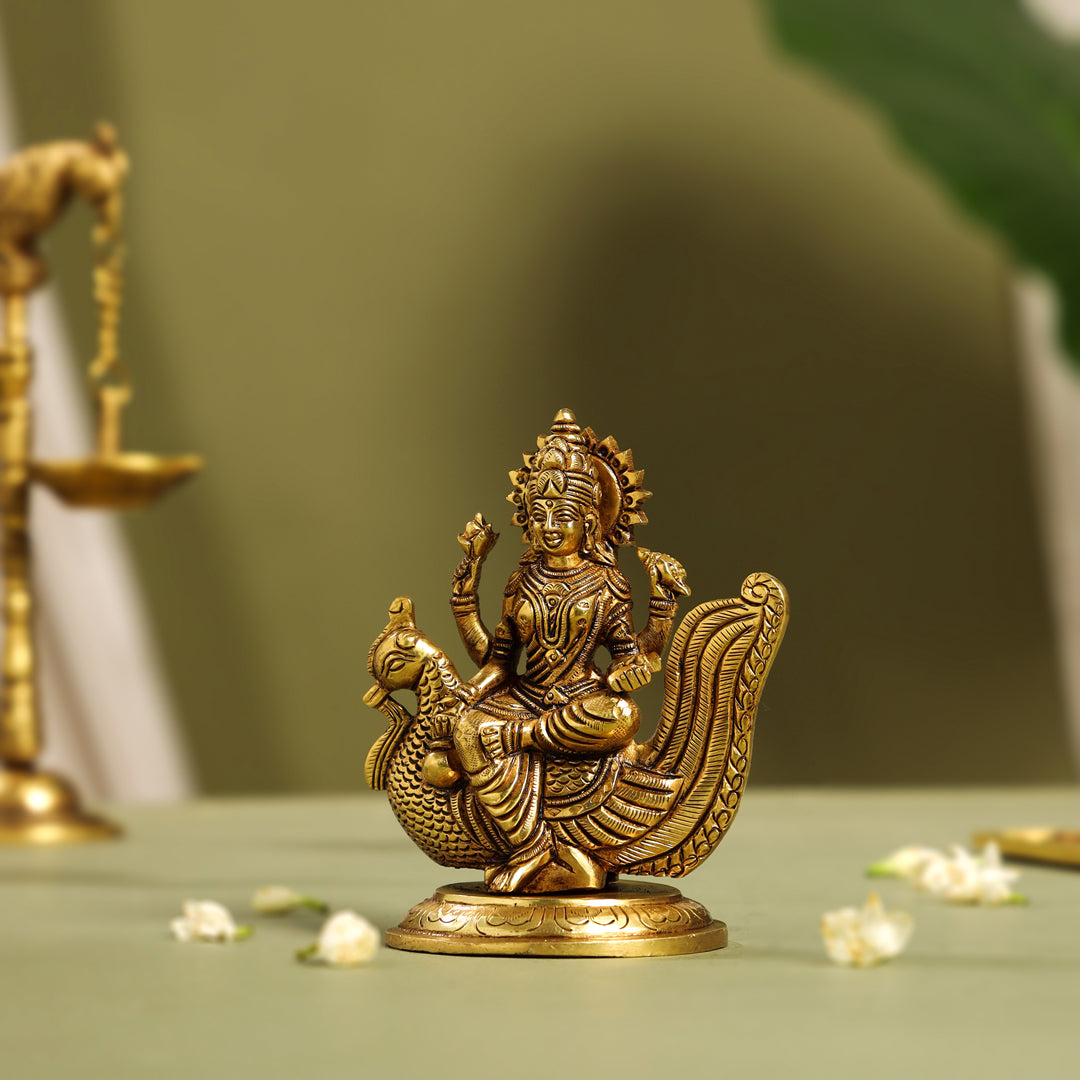 Brass Superfine Gayatri Devi Idol (4.5 Inch)