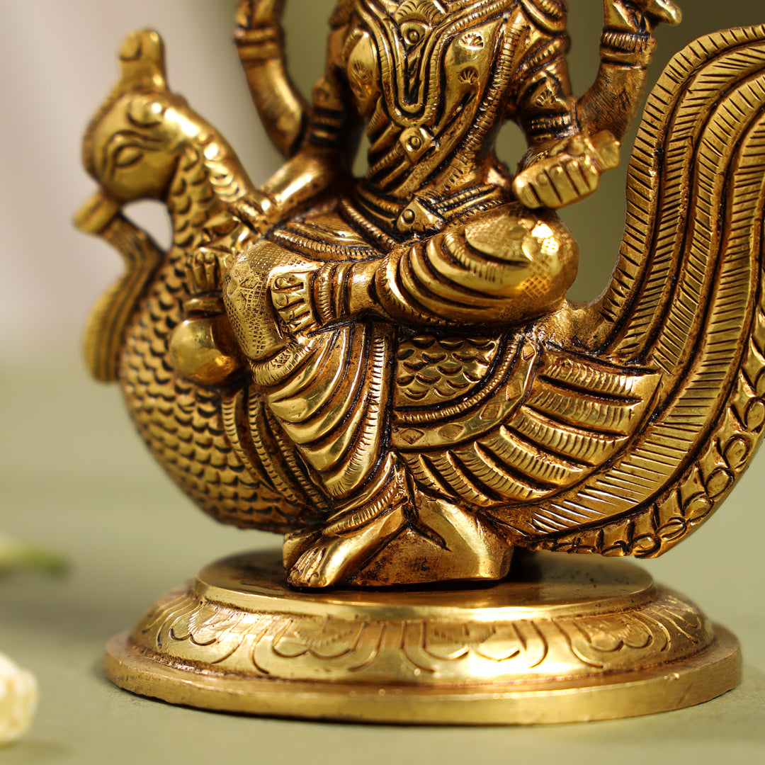 Brass Superfine Gayatri Devi Idol (4.5 Inch)