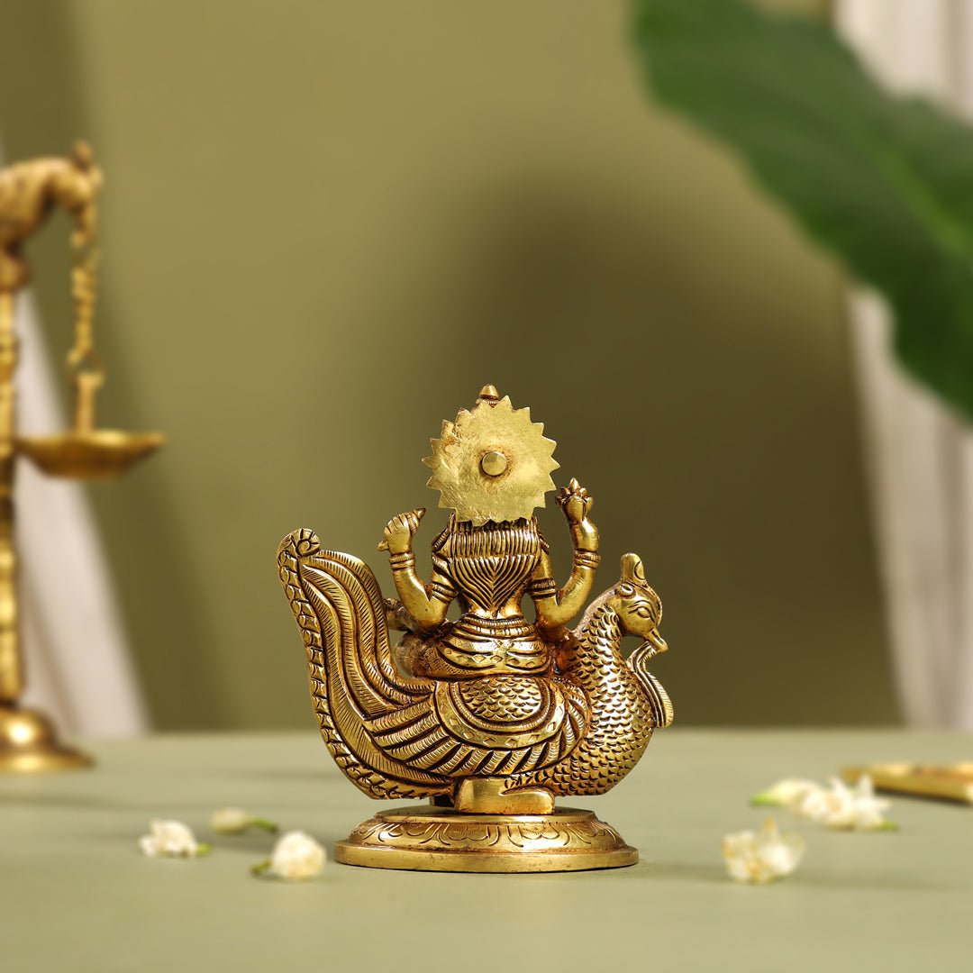 Brass Superfine Gayatri Devi Idol (4.5 Inch)