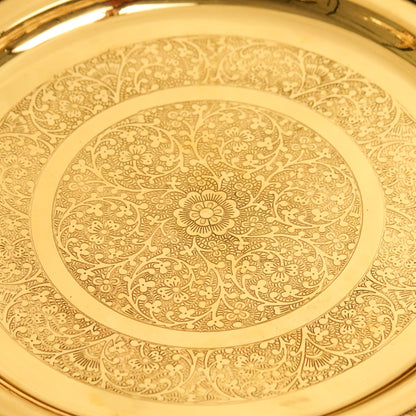 Brass Pooja Thali, Handbell, Agardan & Diya Gift Hamper