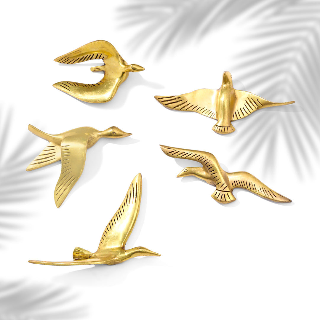 Bird Flight Fancy Wall Accent - Set Of Five