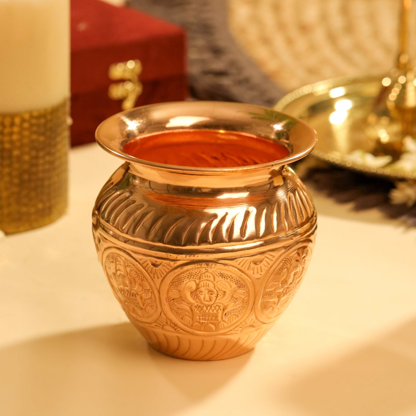 Copper Ashtalakshmi Pooja Kalash