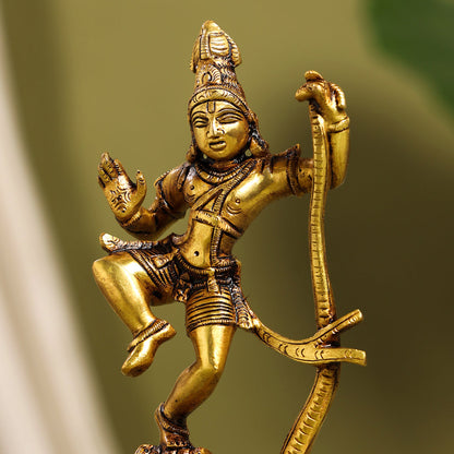 Brass Superfine Dancing Kalinga Krishna Statue (8.5 Inch)