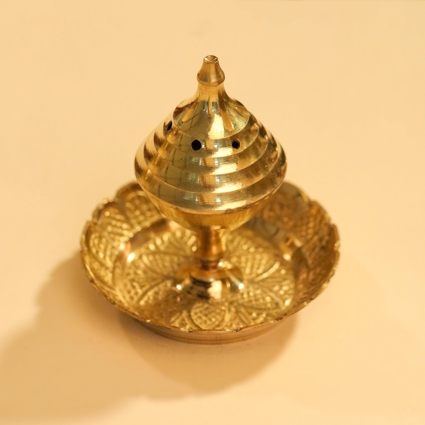 Brass Pooja Thali, Handbell, Agardan & Diya Gift Hamper