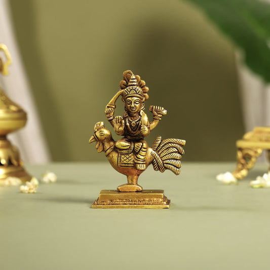 Brass Bahuchara Mata Idol (4.5 Inch)