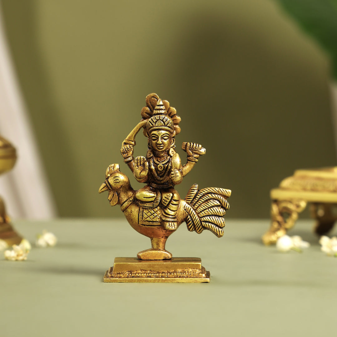 Brass Bahuchara Mata Idol (4.5 Inch)