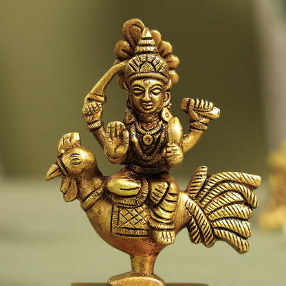 Brass Bahuchara Mata Idol (4.5 Inch)