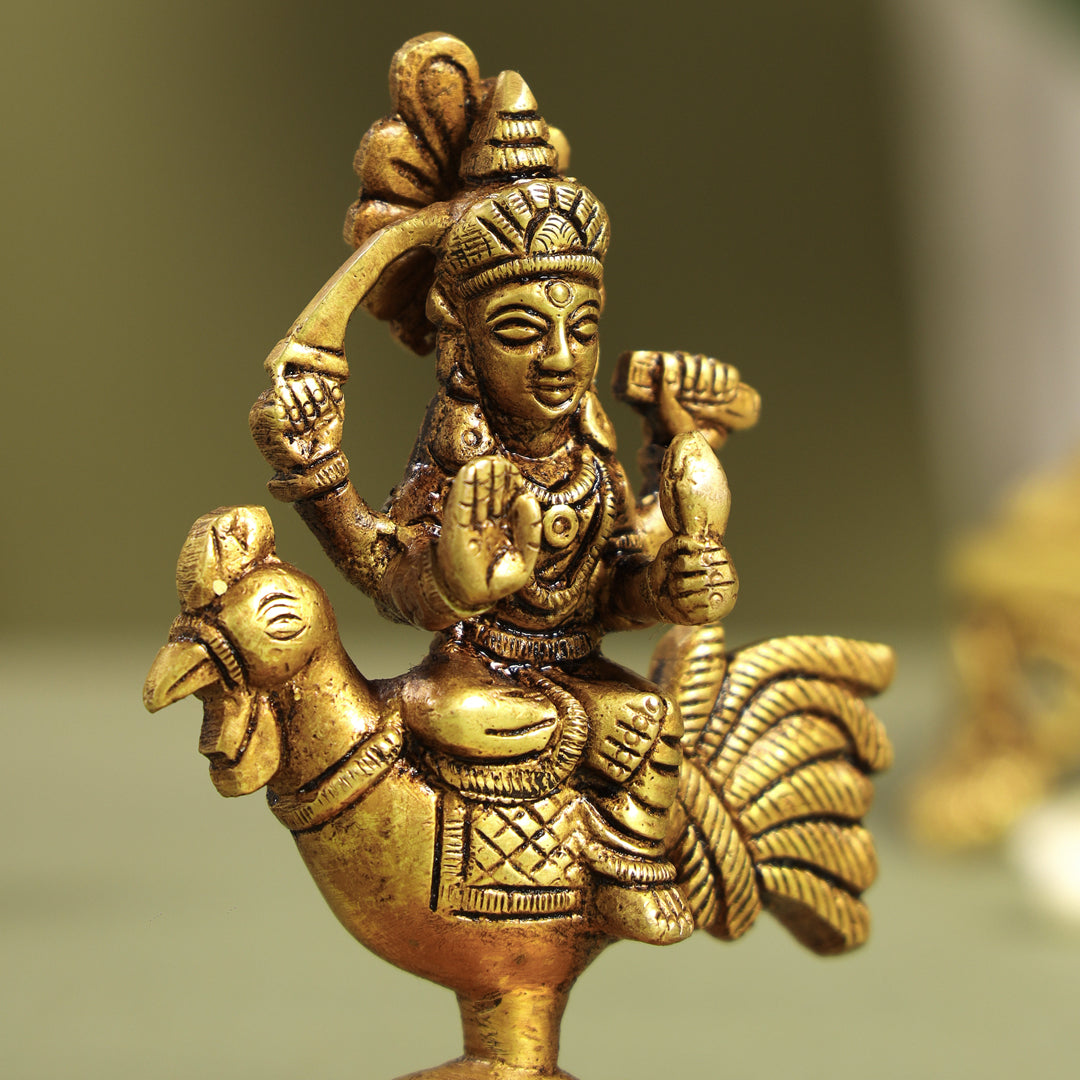 Brass Bahuchara Mata Idol (4.5 Inch)
