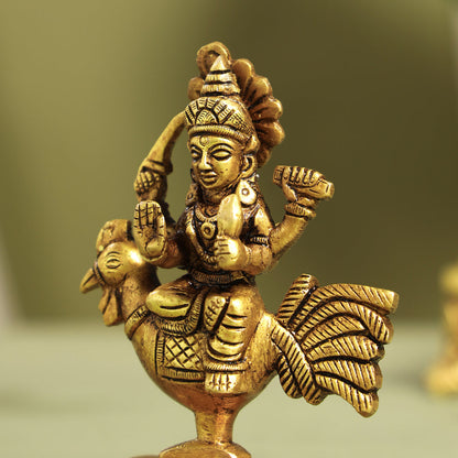 Brass Bahuchara Mata Idol (4.5 Inch)