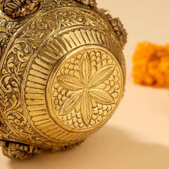 Brass Ashtalakshmi Kodam / Kalash (7.5 Inch)