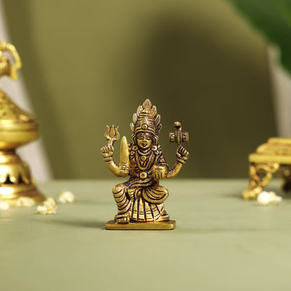 Brass Karumari Amman Idol (3.7 Inch)
