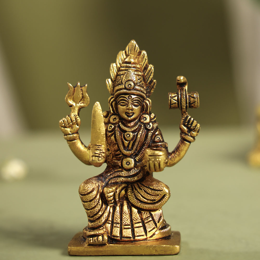 Brass Karumari Amman Idol (3.7 Inch)
