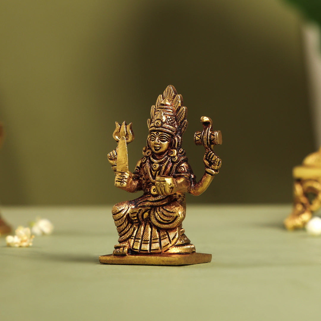 Brass Karumari Amman Idol (3.7 Inch)