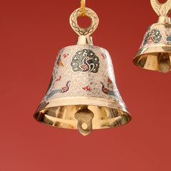 Brass Wall Hanging Meenakari Temple Bell
