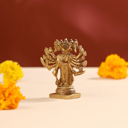 Brass Panchmukhi Hanuman Idol (4 Inch)