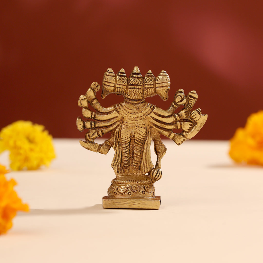 Brass Panchmukhi Hanuman Idol (4 Inch)