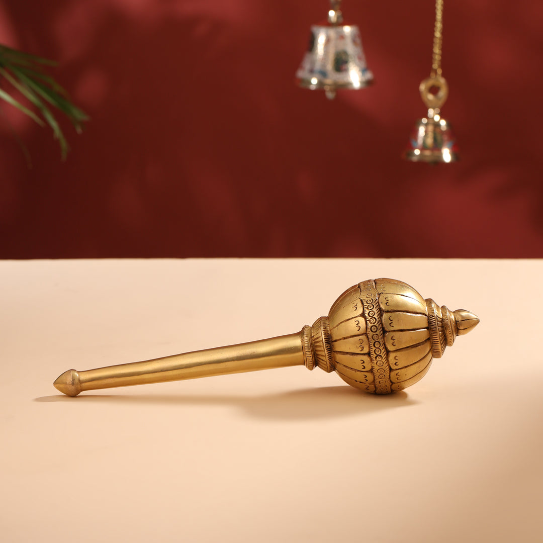 Brass Hanuman Mace/Gada (13.5 Inch)