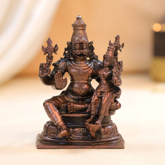 Copper Lakshmi Narasimha Idol (4 Inch)