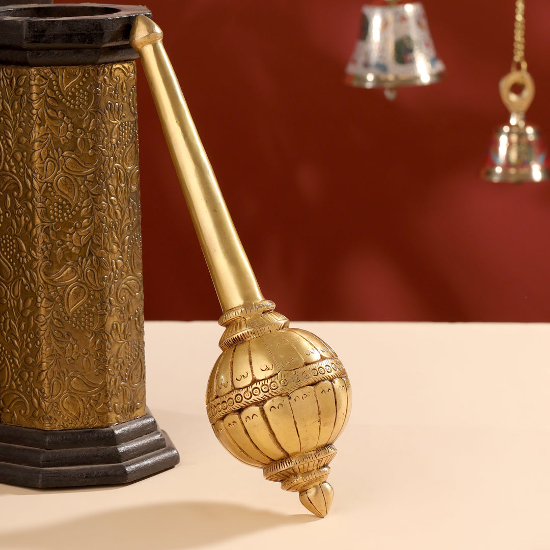 Brass Hanuman Mace/Gada (13.5 Inch)