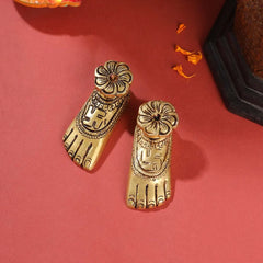 Brass Superfine Lakshmi Charan Paduka Set (1.2 Inch)