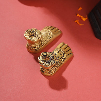 Brass Superfine Lakshmi Charan Paduka Set (1.2 Inch)