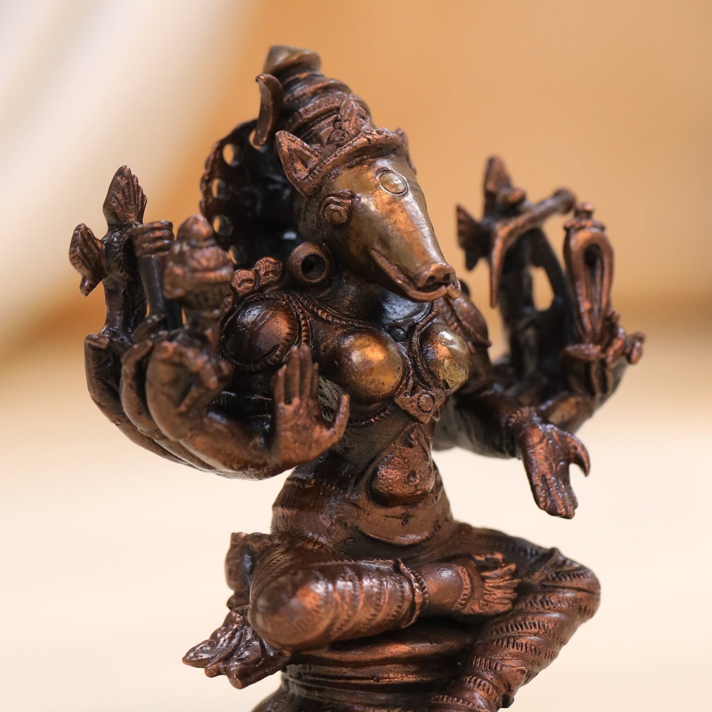 Copper Varahi Devi Idol (4 Inch)