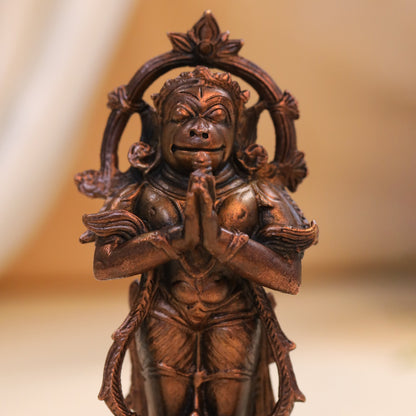 Copper Hanuman Standing Idol (5.5 Inch)