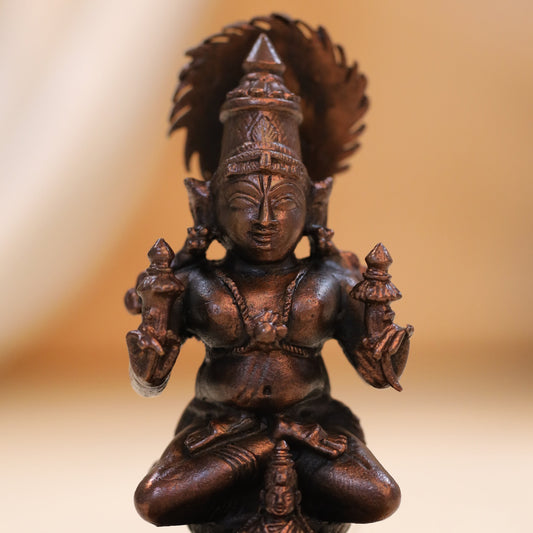 Copper Surya Rath Idol (4 Inch)