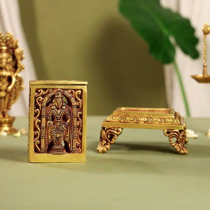 Brass Tirupati Balaji Dhoop Dani & Incense Holder (6.5 Inch)