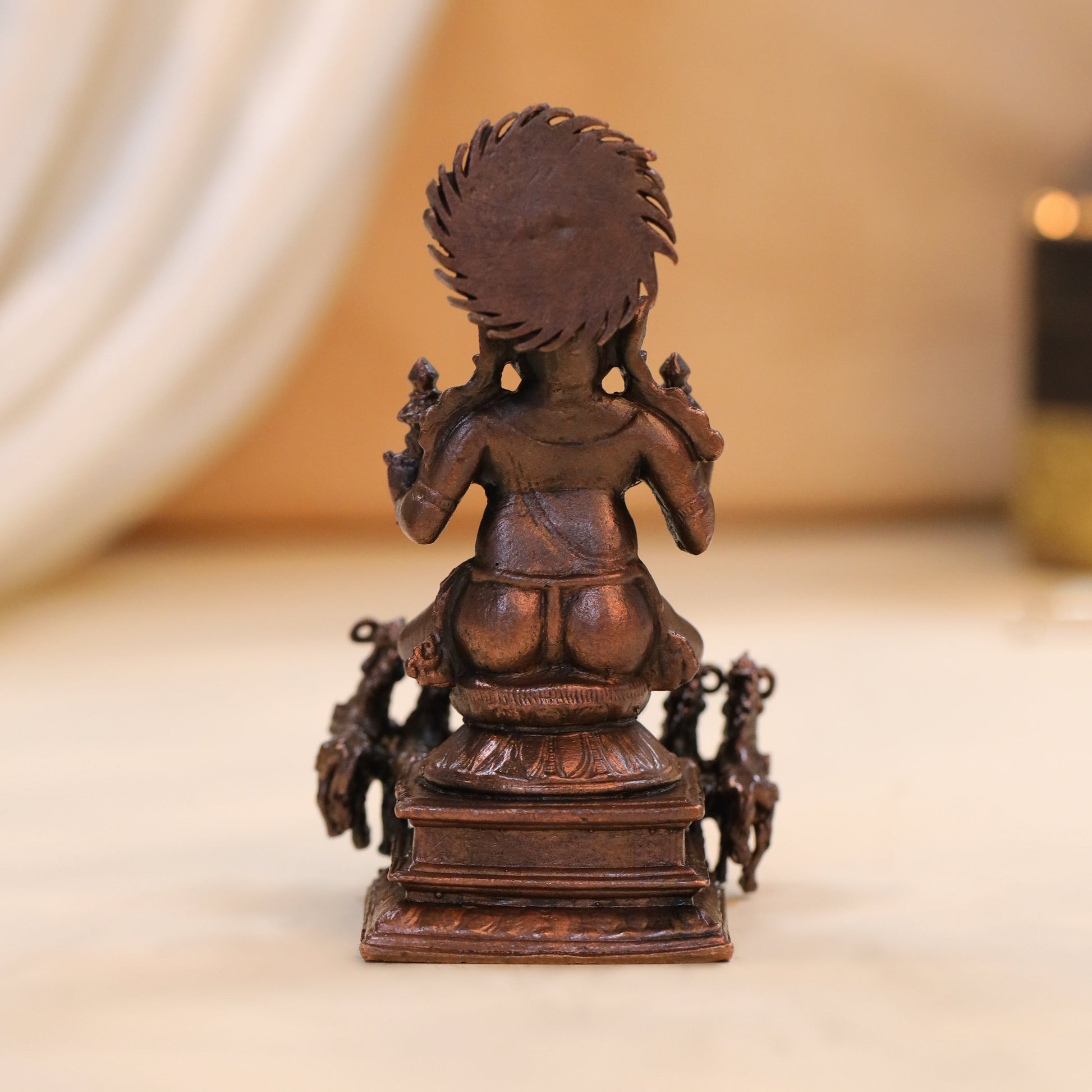 Copper Surya Rath Idol (4 Inch)