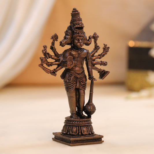 Copper Panchmukhi Hanuman Idol (4.5 Inch)