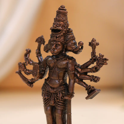 Copper Panchmukhi Hanuman Idol (4.5 Inch)