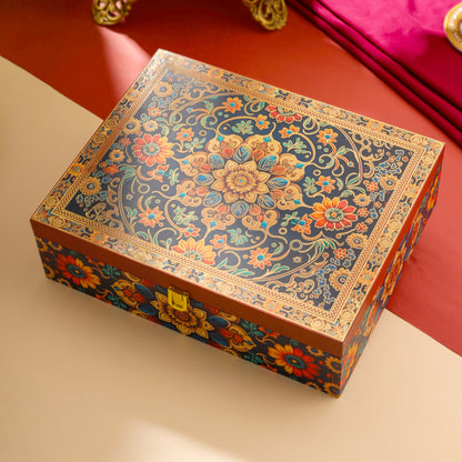 Premium Brass Chowki & Ganesh Conch House Warming Gift Hamper